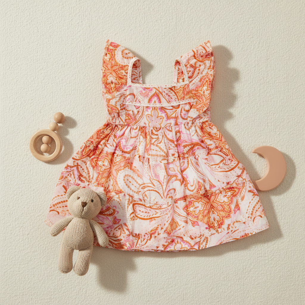 Tavisha Paisly Girl Tiered Dress