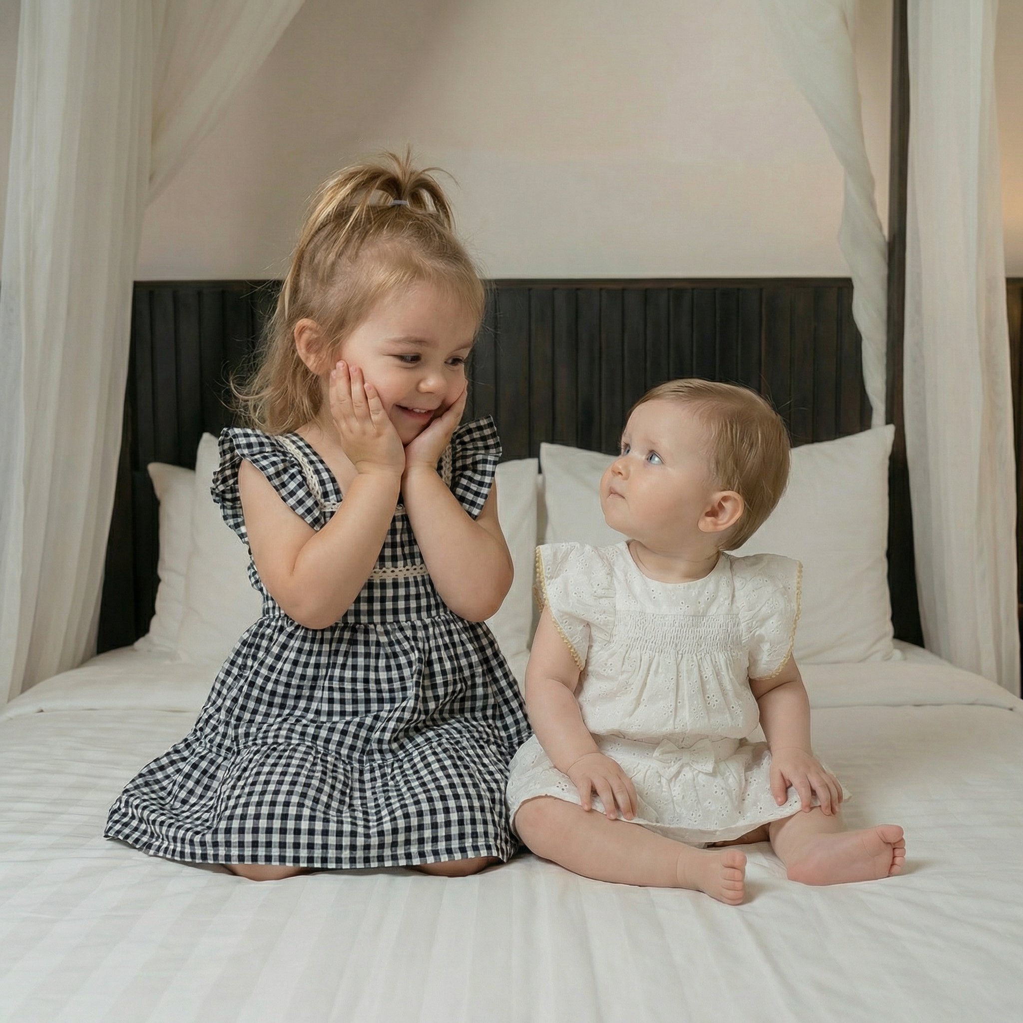 Tavisha Tier Midnight Gingham Girl Dress