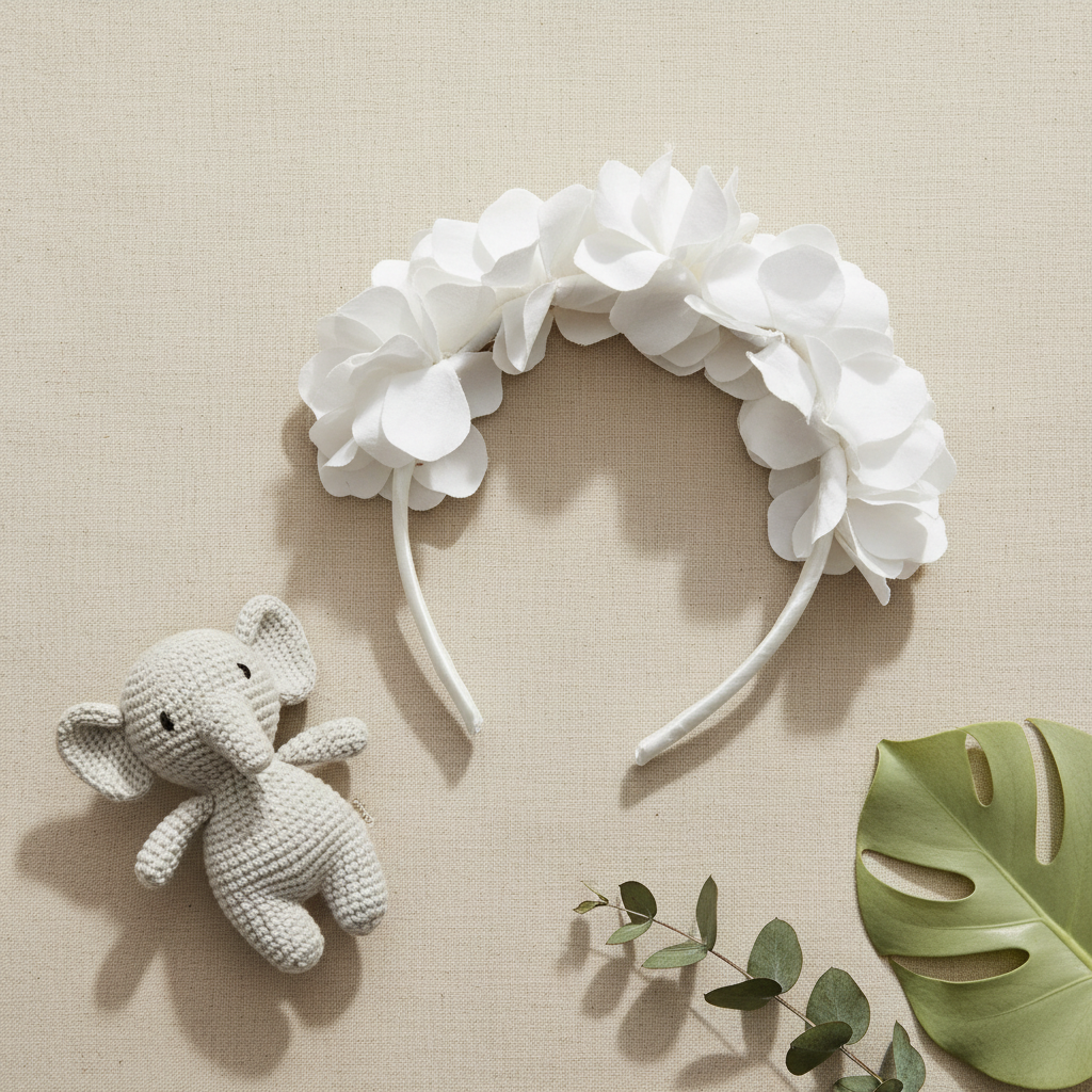 Petal Snowy Broderie Headband