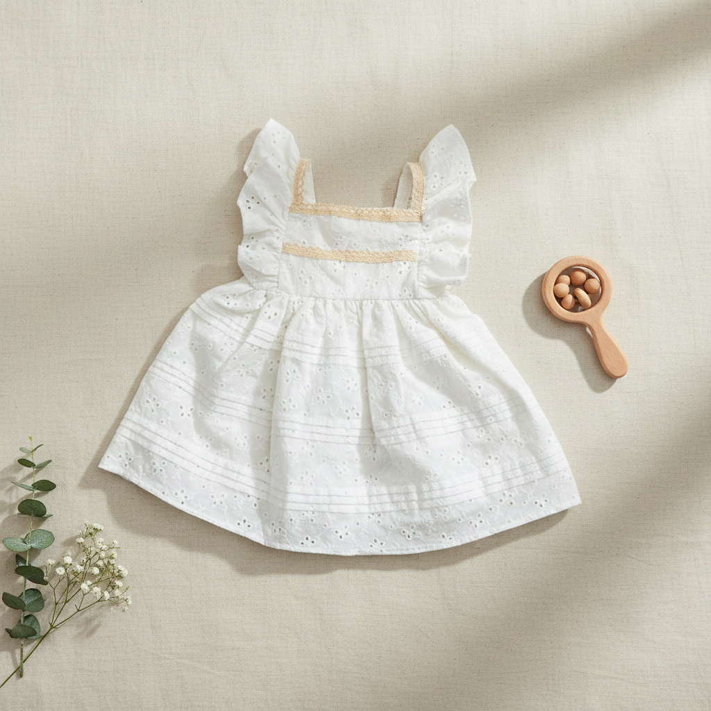 Tavisha Tier Snowy Broderie Girl Dress