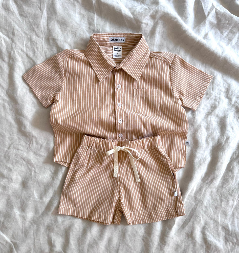 'Mocha Stripe' Dress Shirt