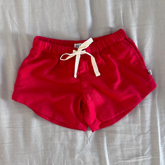 'Red' Curved Shorts