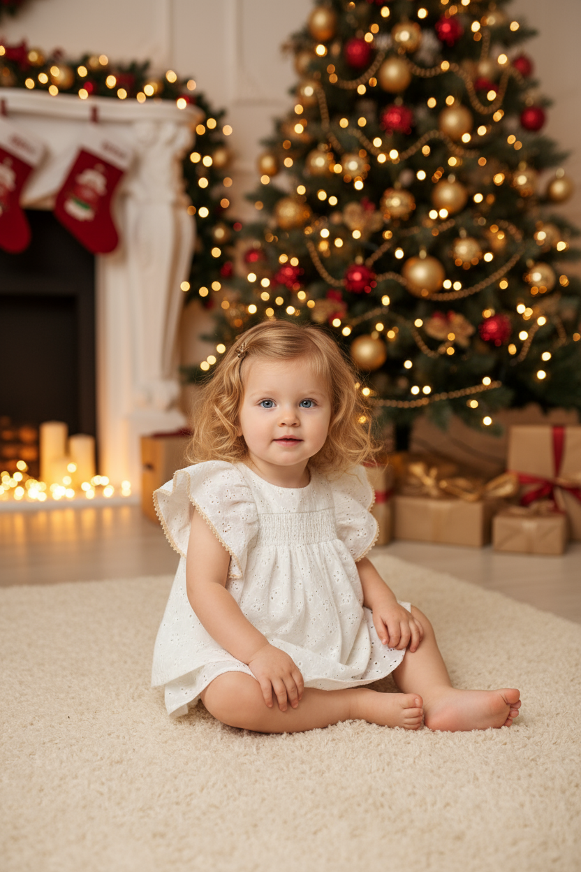 Poppy Snowy Broderie Baby Set