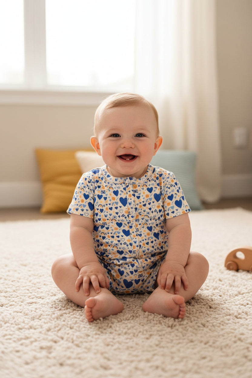 Xander Blue Notes Onesie