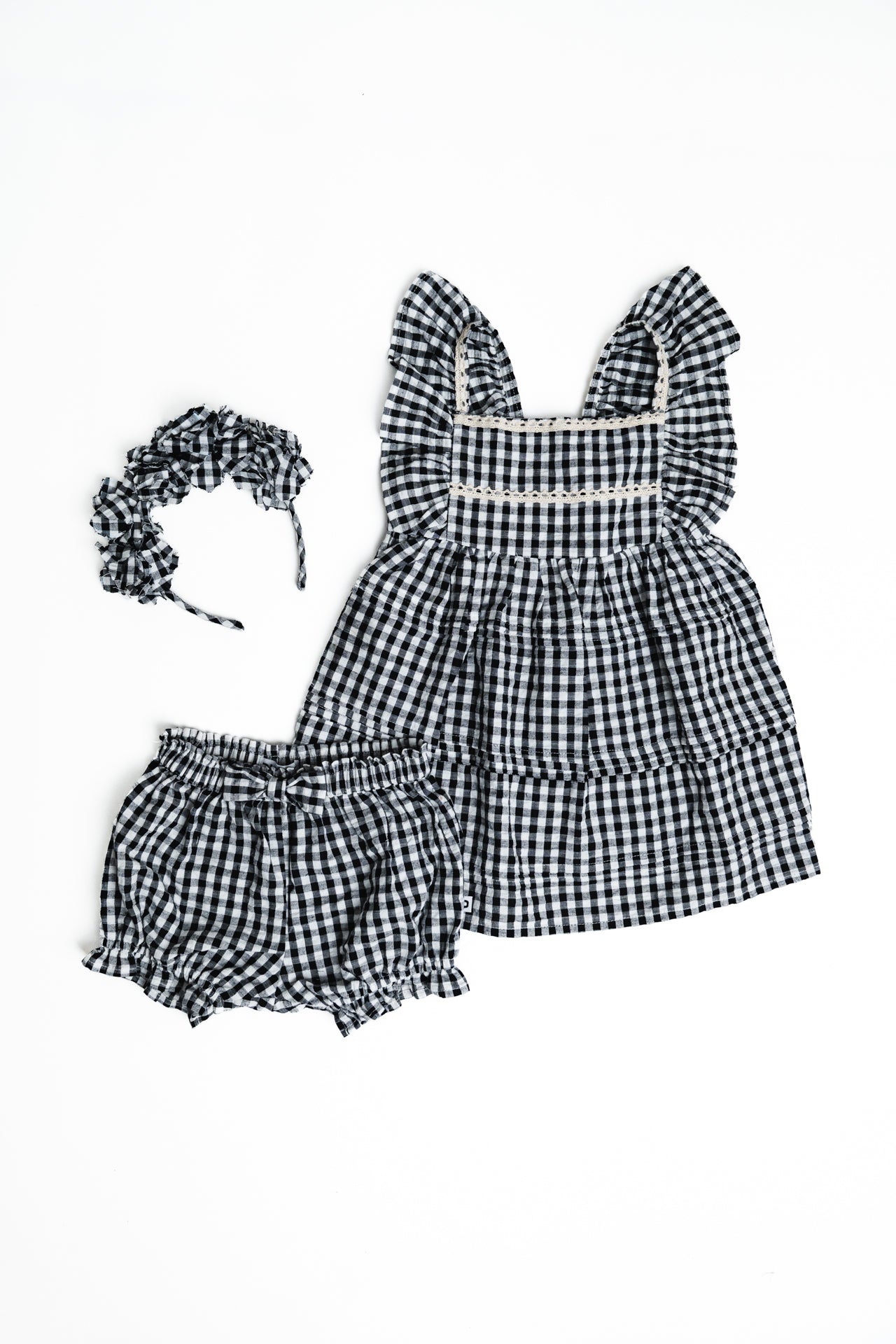 Petal Midnight Gingham Headband