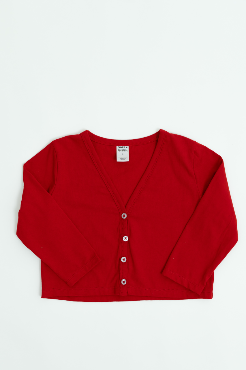 Rosie Girls Shorty Holly Red Cardigan