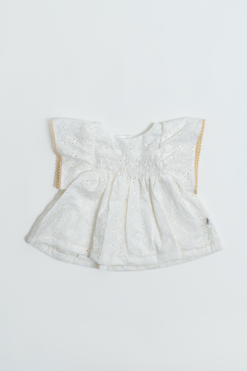 Poppy Snowy Broderie Baby Set