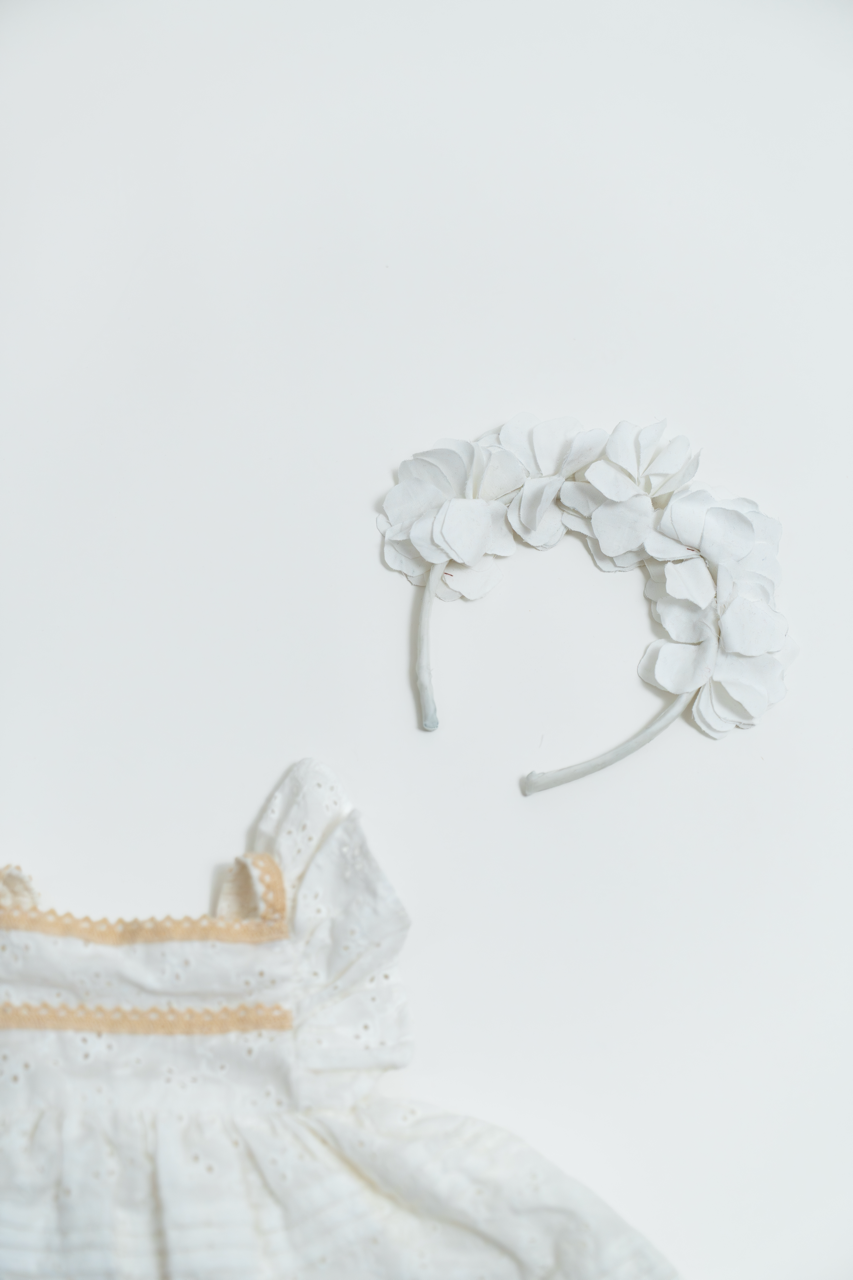 Petal Snowy Broderie Headband