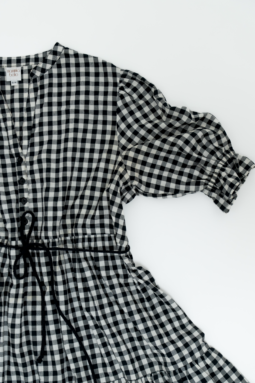 Kelsey Midnight Gingham Ladies Dress