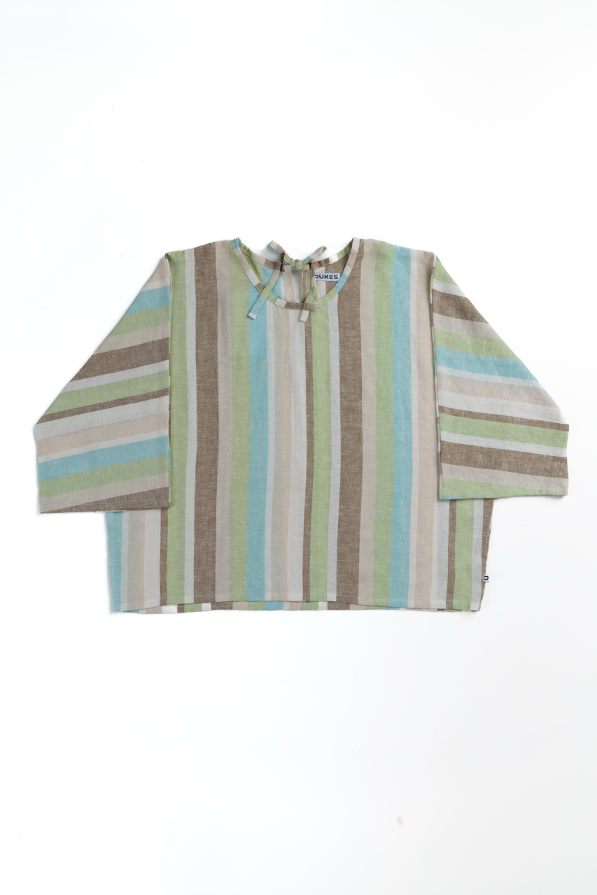 Nostalgia Green Lines Ladies Top