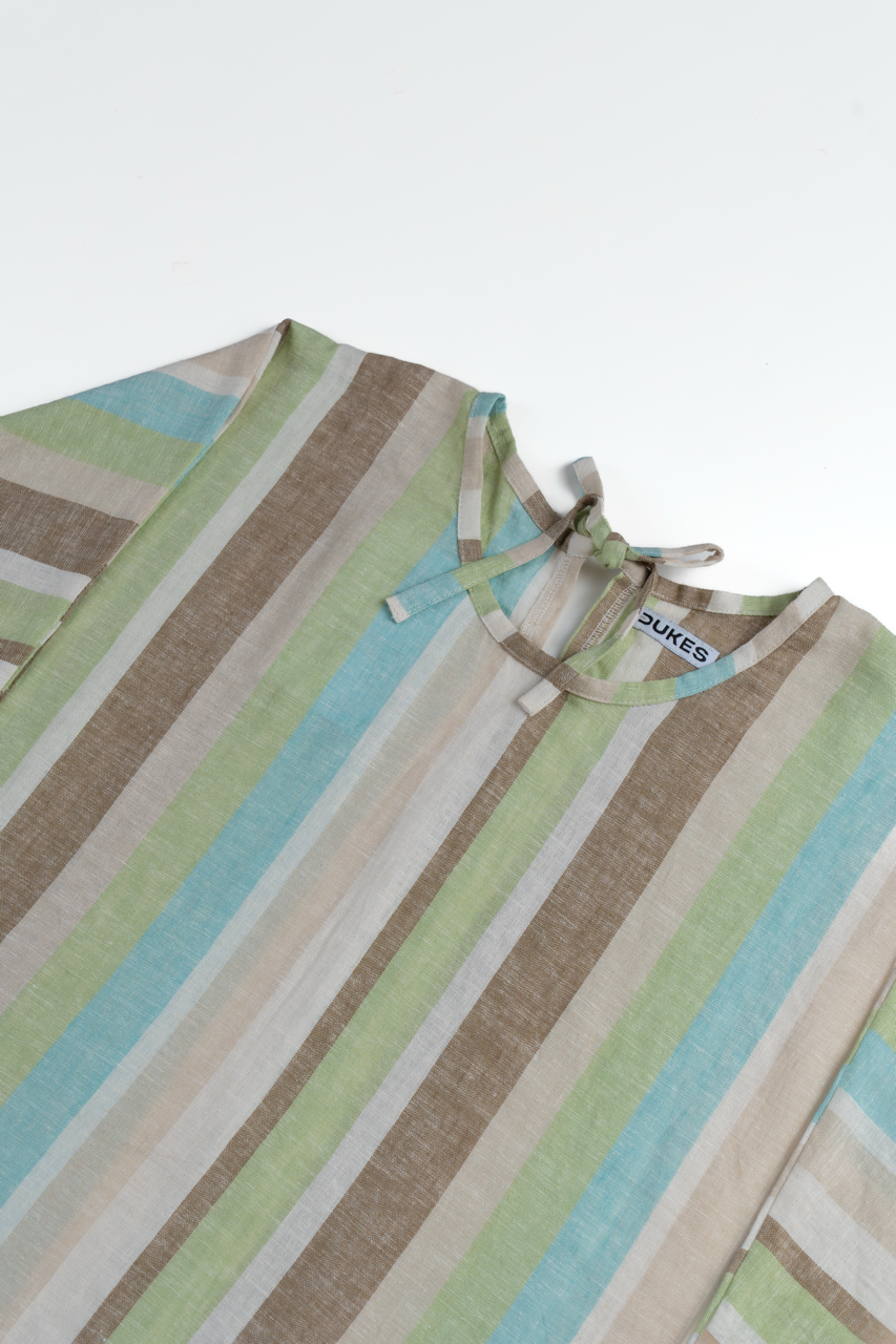 Nostalgia Green Lines Ladies Top