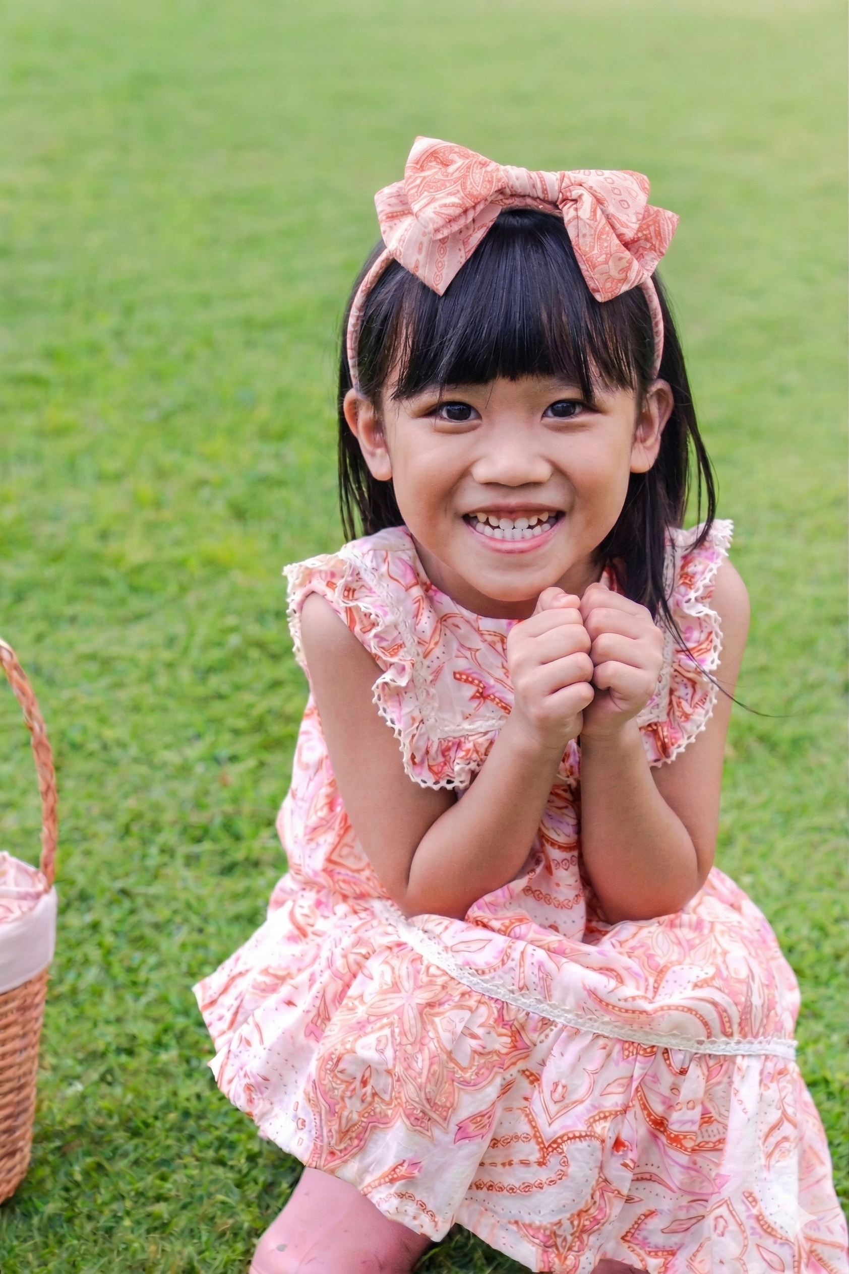 Girls Petal Headband Paisly Print