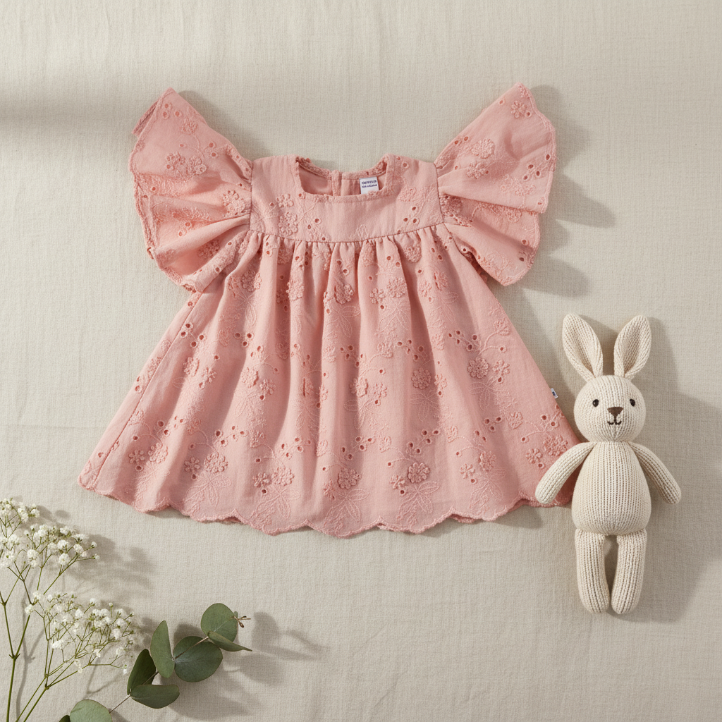 Posie Broderie Pink Dress