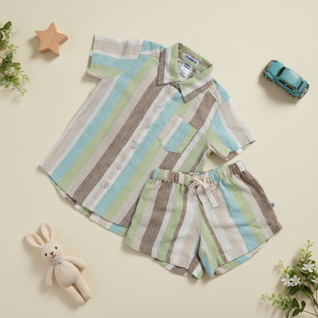 Nostalgia Unisex Green Lines Set