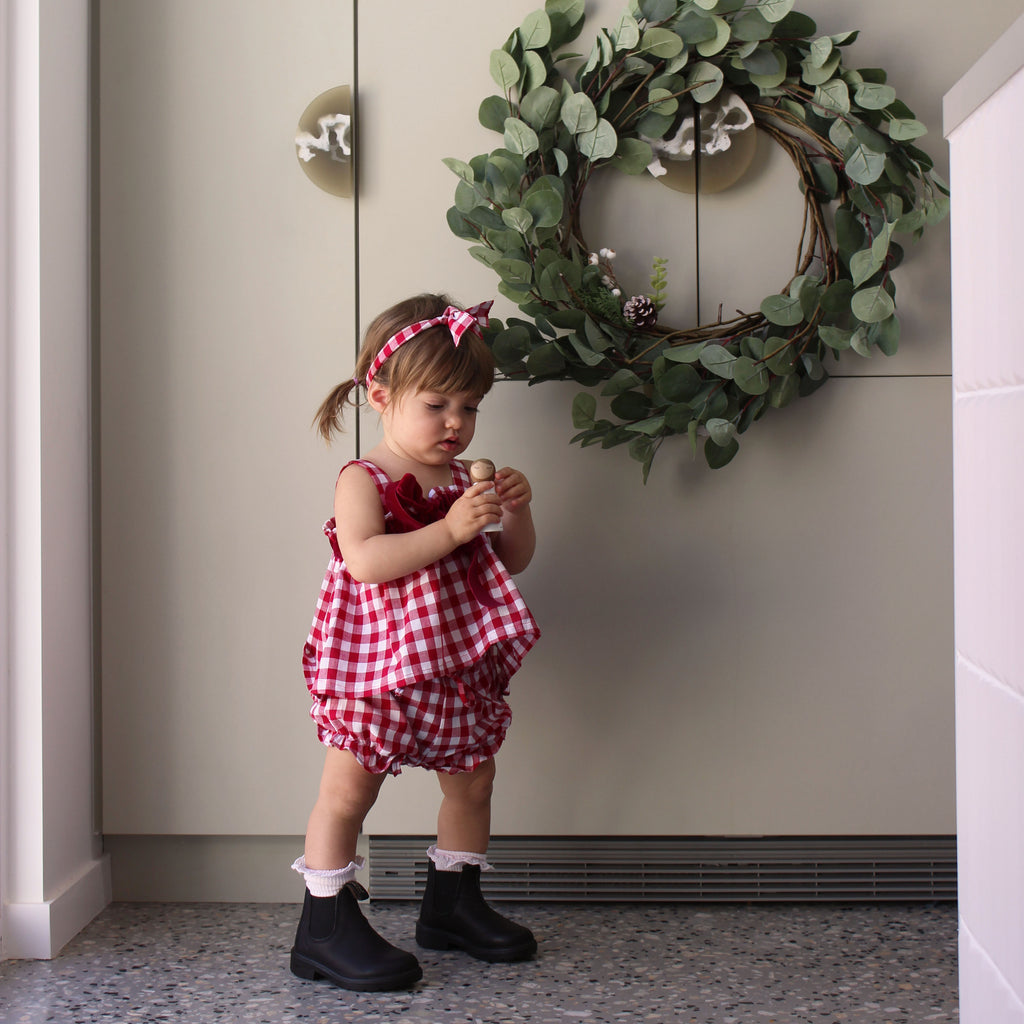 KIDS Gingham Shirred Bloomers