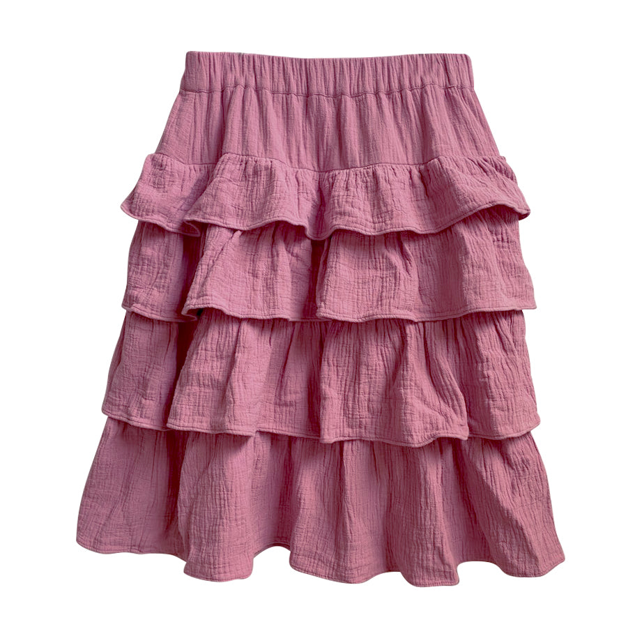 'Rose Guaze' 3/4 Ruffle Skirt