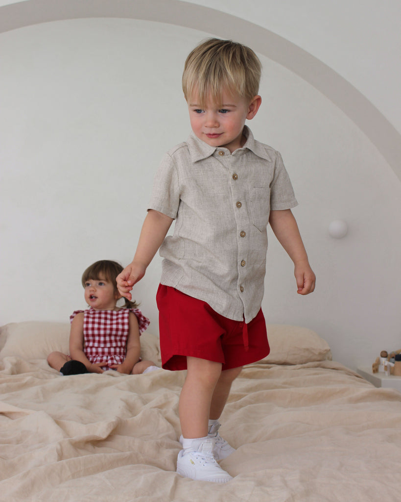 'Red' Curved Shorts